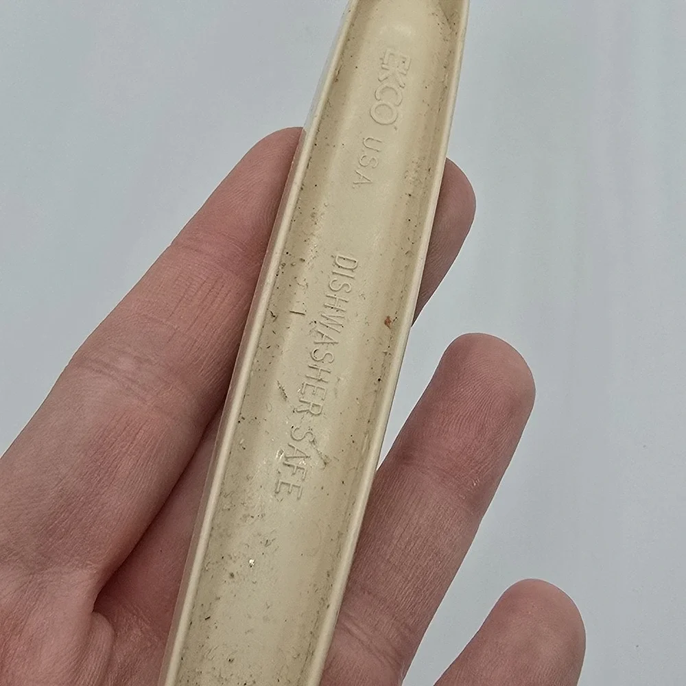 Vintage‎ ECKO Slotted Serving Spoon Beige Plastic Nylon Kitchen Utensil 11